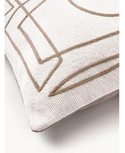 Vyšívaný bavlněný povlak na polštář s abstraktní ozdobou Maree