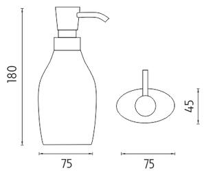 Dávkovač tekutého mýdla, pumpička plast AV 15031-05 - Nimco