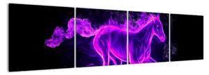 Abstraktní obraz koně (160x40cm)