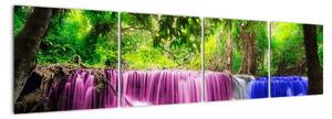 Abstraktní obraz vodopádů (160x40cm)