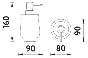 Dávkovač tekutého mýdla, retro styl, pumpička plast NIMCO LADA 1031LA-80