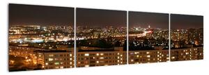 Noční město - obraz (160x40cm)