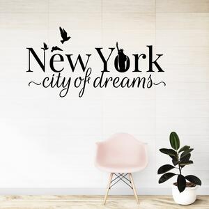 New York city of dreams - vinylová samolepka na zeď - 85x43cm