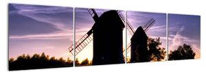 Větrné mlýny - obraz (160x40cm)
