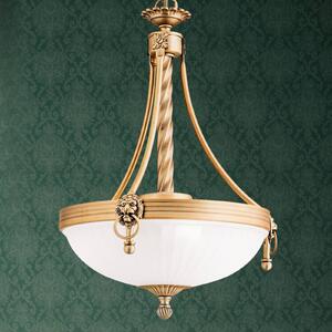 ORION Tradiční závěsné světlo Noam, 34 cm, stmívatelný, Bronz / starožitná mosaz, Obývací pokoj / jídelna, kov, Starožitný