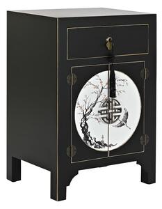 DKD Home Decor Noční stolek Čína, černý 45 x 36 x 66 cm