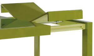 Rozkládací jídelní stůl WD-5829 GRN 160+50x90 cm, vysoký lesk zelený