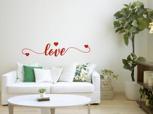 Nápis láska - Love - Samolepka na zeď - 100x21cm
