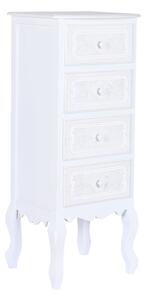 DKD Home Decor Romantický bílý dřevěný prádelník 40 x 36 x 100 cm