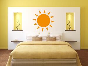 Zářící slunce - Samolepka na zeď - 50x50cm
