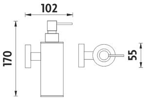 Nástěnný dávkovač tekutého mýdla, pumpička plast NIMCO UNIX UN 13031MN-26