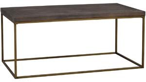 Hnědo zlatý borovicový konferenční stolek ROWICO DALTON 120 x 65 cm