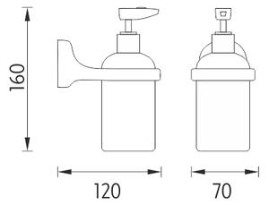 Dávkovač tekutého mýdla, pumpička plast MO 4031C-P-26 - Nimco