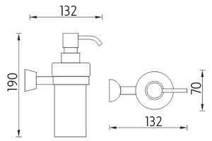 Dávkovač tekutého mýdla, pumpička plast PA 12031W-26 | Nimco