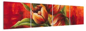 Obraz tulipánů na stěnu (160x40cm)