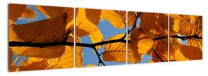 Podzimní listí - obraz (160x40cm)
