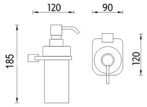 Nástěnný dávkovač tekutého mýdla, pumpička plast NIMCO KIBO Ki X3-31W-26