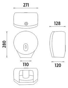 Nimco plastový zásobník na toaletní papír HP 9555M-04