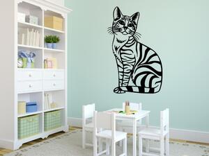 Kočka tygřice - Samolepka na zeď - 50x34cm