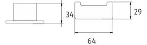 Háček designový dvojitý kovový obdélník - dvojháček do koupelny NIMCO KIBO Ki 14053-26