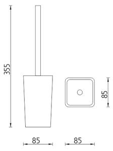 Stojánkový WC kartáč EL 3094-30 - Nimco