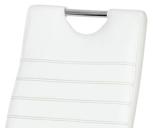 Jídelní židle DCL-418 WT koženka bílá, chrom
