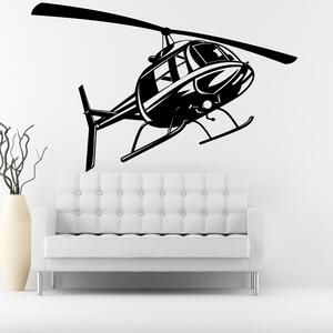 Vrtulník helikoptéra - vinylová samolepka na zeď - 80x51cm
