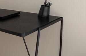 Černý lakovaný pracovní stůl Tenzo Work I 100 x 55 cm