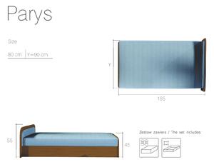 Čalouněná postel Parys s úložným prostorem 80x190 cm