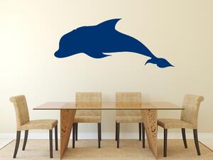 Delfín 2 + 2 menší zdarma- Samolepka na zeď - 245x100cm