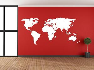 Mapa světa - Samolepka na zeď - 109x50cm