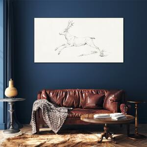 Obraz na skle Obraz na skle Kreslení živočišného jelenu