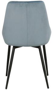 Modrá sametová jídelní židle ROWICO SIERRA