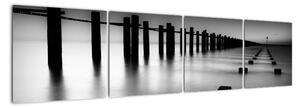 Černobílé moře - obraz (160x40cm)