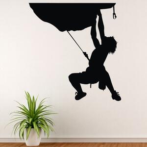 Horolezec na převisu - vinylová samolepka na zeď - 70x66cm