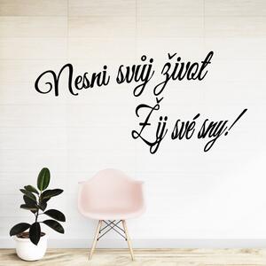 Žij své sny - vinylová samolepka na zeď - 80x39cm