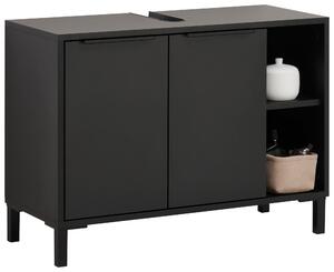 SKŘÍŇKA POD UMYVADLO, černá, černá, 80/49,3/33 cm home24 - Koupelnové série, Online Only