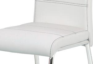 Jídelní židle bílá ekokůže HC-484 WT