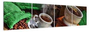 Obraz kávového zátiší (160x40cm)