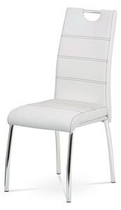 Jídelní židle bílá ekokůže HC-484 WT