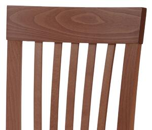 Jídelní židle dřevěná dekor třešeň a potah krémová látka BC-3950 TR3