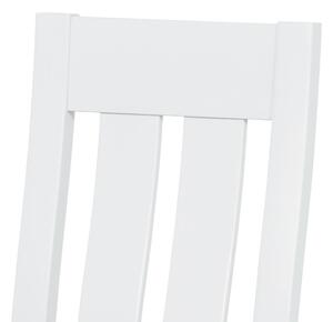 Jídelní židle v barvě bílé s hnědým potahem BC-2602 WT