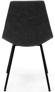 Černá koženková jídelní židle Tenzo Alice