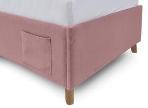Dětská postel Loop 120 x 200 cm s úložným prostorem růžová
