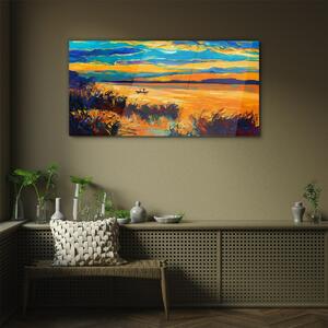 Obraz na skle Obraz na skle Vodní obloha západ slunce