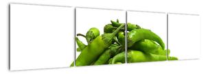 Zelené papričky - obraz (160x40cm)