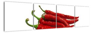 Chilli papričky, obrazy (160x40cm)