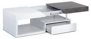 Konferenční stolek v kombinaci matné bílé a betonu AHG-622 WT