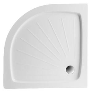 Polimat Akrylátová sprchová vanička nízká - čtvrtkruh Erik 90 CHK (90x90x14 | R 55 cm) Barva: Bílá, Rozměry: 80x80 cm, R 55 cm, Varianta: Erik 80x80x14 CHK