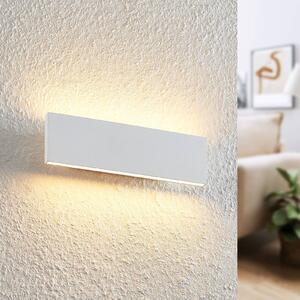 Lindby Nástěnné svítidlo Ignazia LED, 28 cm, bílé, kov, nahoru/dolů, stmívatelný, Bílá / opál, Obývací pokoj / jídelna, kov, Moderní